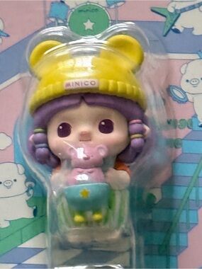 MINICO Chubby Mouse Purple & Yellow Collectible Figure